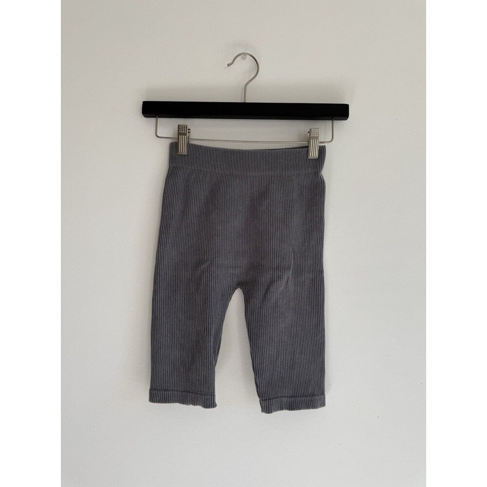 ✿ ZARA Ribbed Knit Leggings Gray Soft Stretch Pants Women XS-S Comfy Lounge